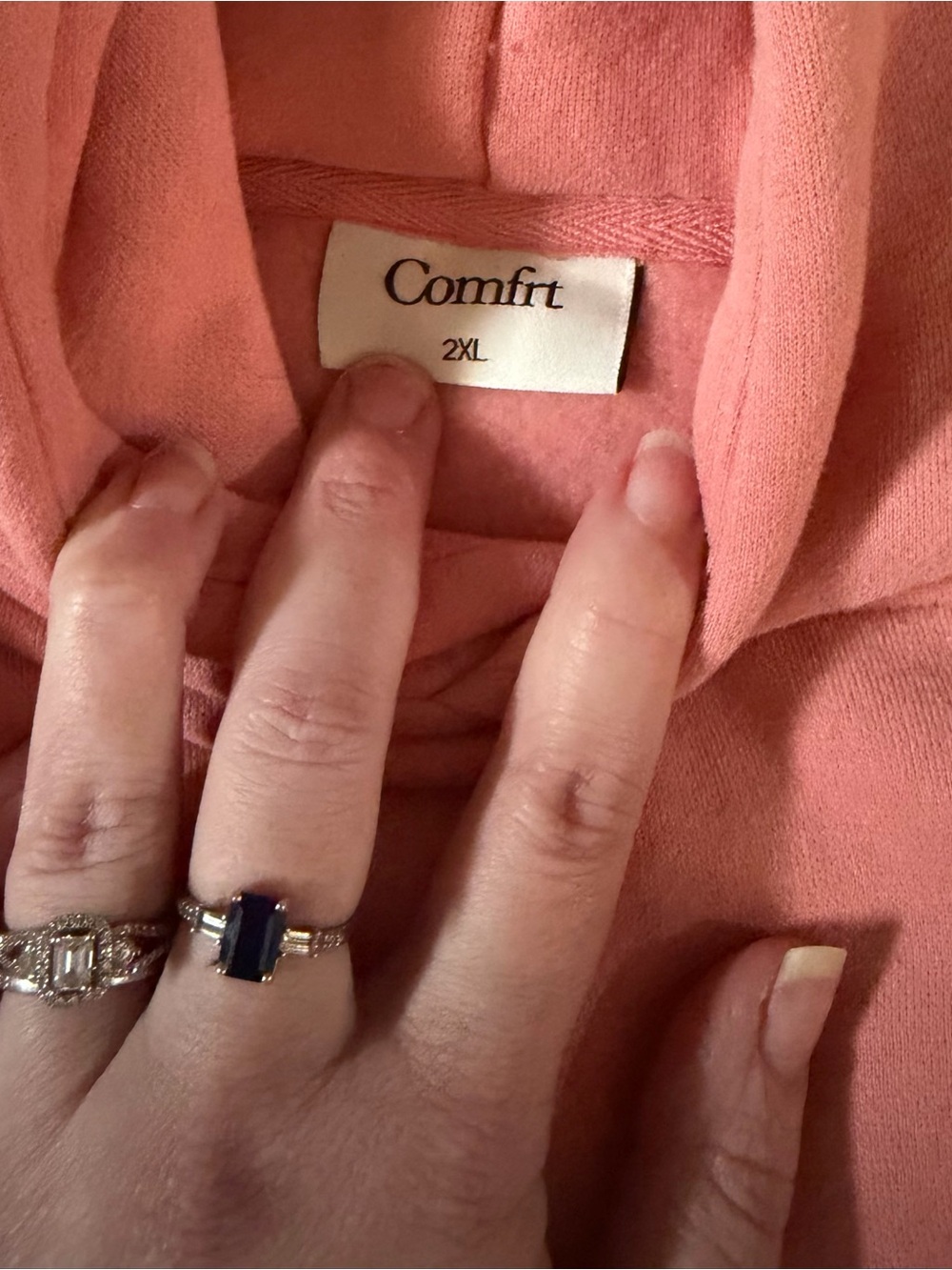 Oversized and weighted coral blush Track Pants & Hoodie You Matter COMFRT 2XL - Picture 9 of 16